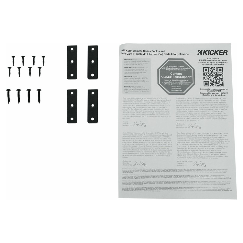 Kicker CompC DCWC122, Bassreflex-Subwoofergehäuse 2x12 Zoll, 2 Ohm
