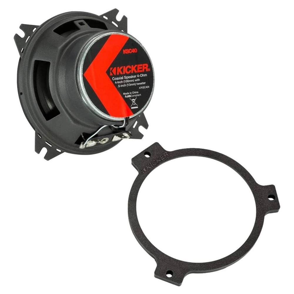 Kicker KSC404, 4-Zoll-Koaxiallautsprecher, Paar