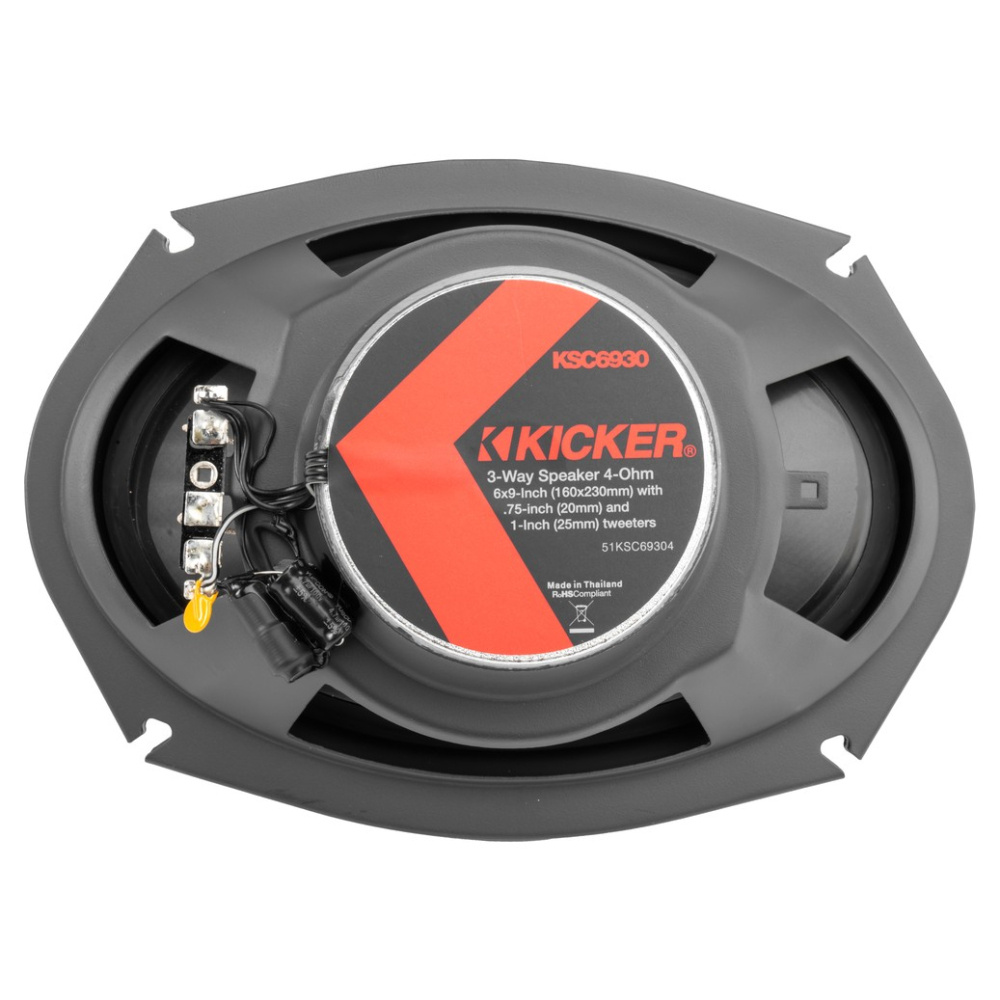 Kicker KSC69304, 6x9-Zoll-3-Wege-Koaxiallautsprecher, Paar