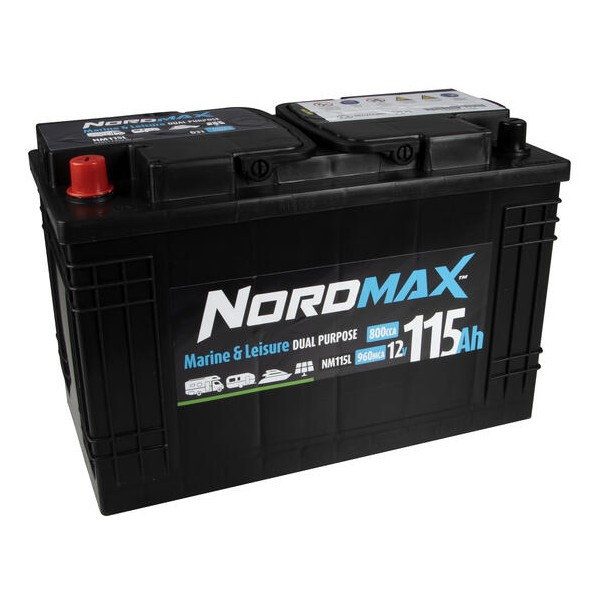Nordmax NM115L 12V-Verbraucherbatterie, 115 Ah