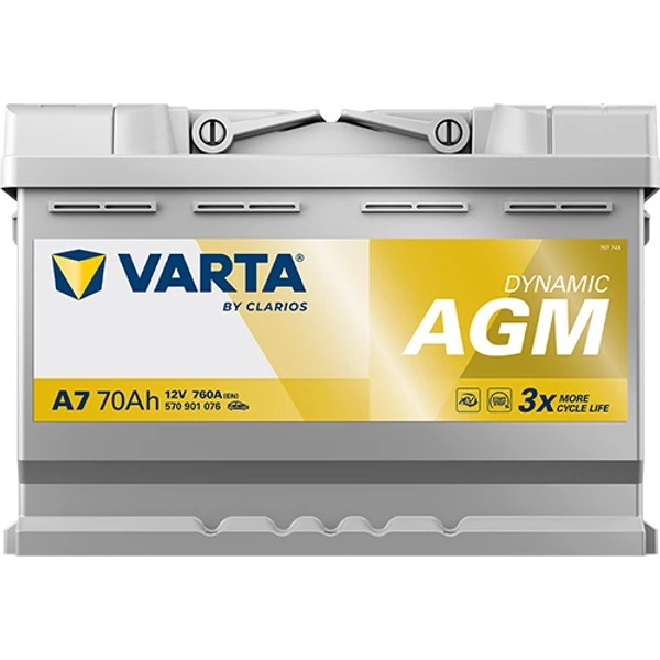Varta Dynamic AGM 760A 70Ah, Starterbatterie