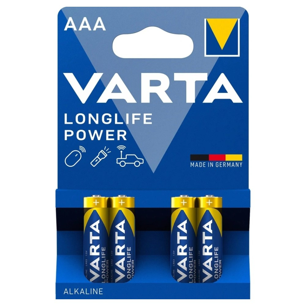Varta Longlife Power AAA, Alkaline-Batterien, 4er-Pack