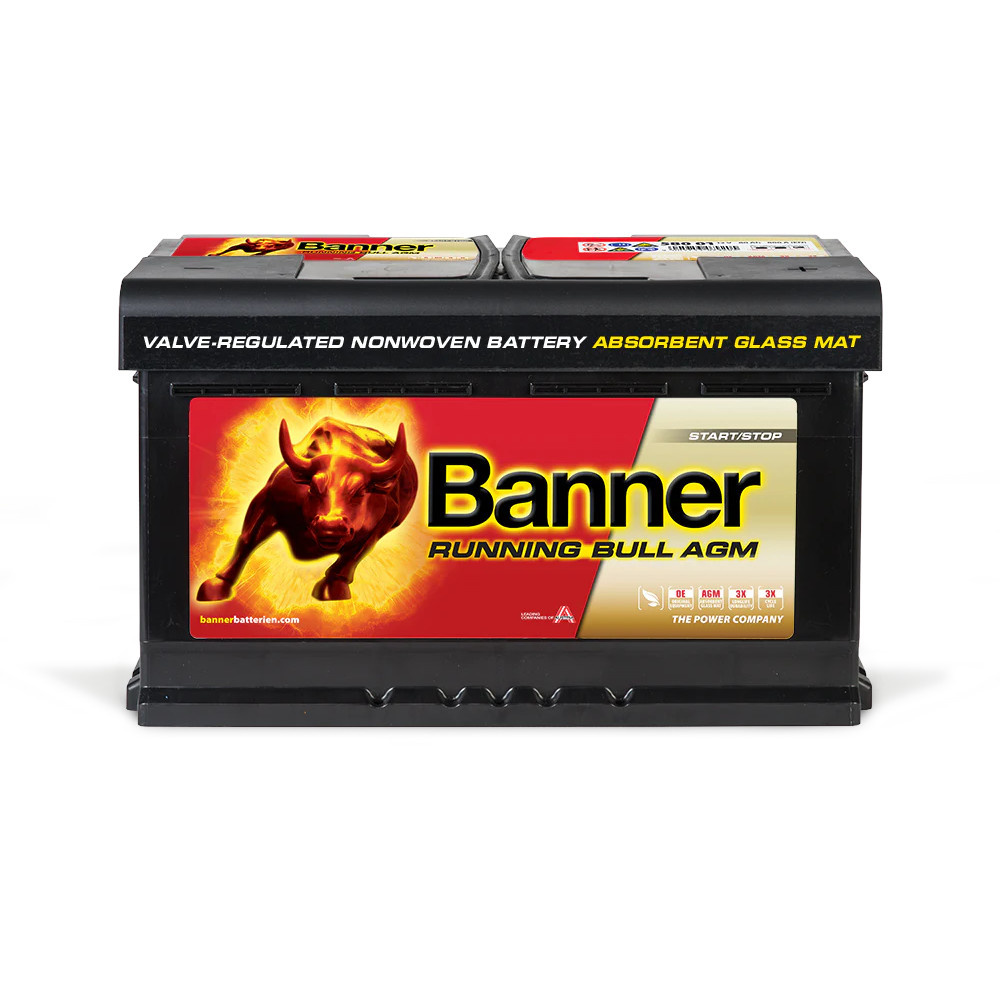 Banner Running Bull AGM 800A 80Ah, Starterbatterie