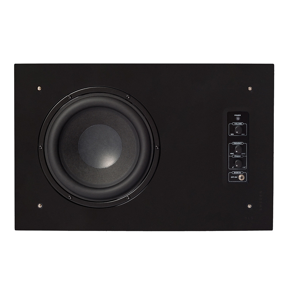 DLS Flatsub 8.2 wandmontierbarer Aktiv-Subwoofer, Mattschwarz