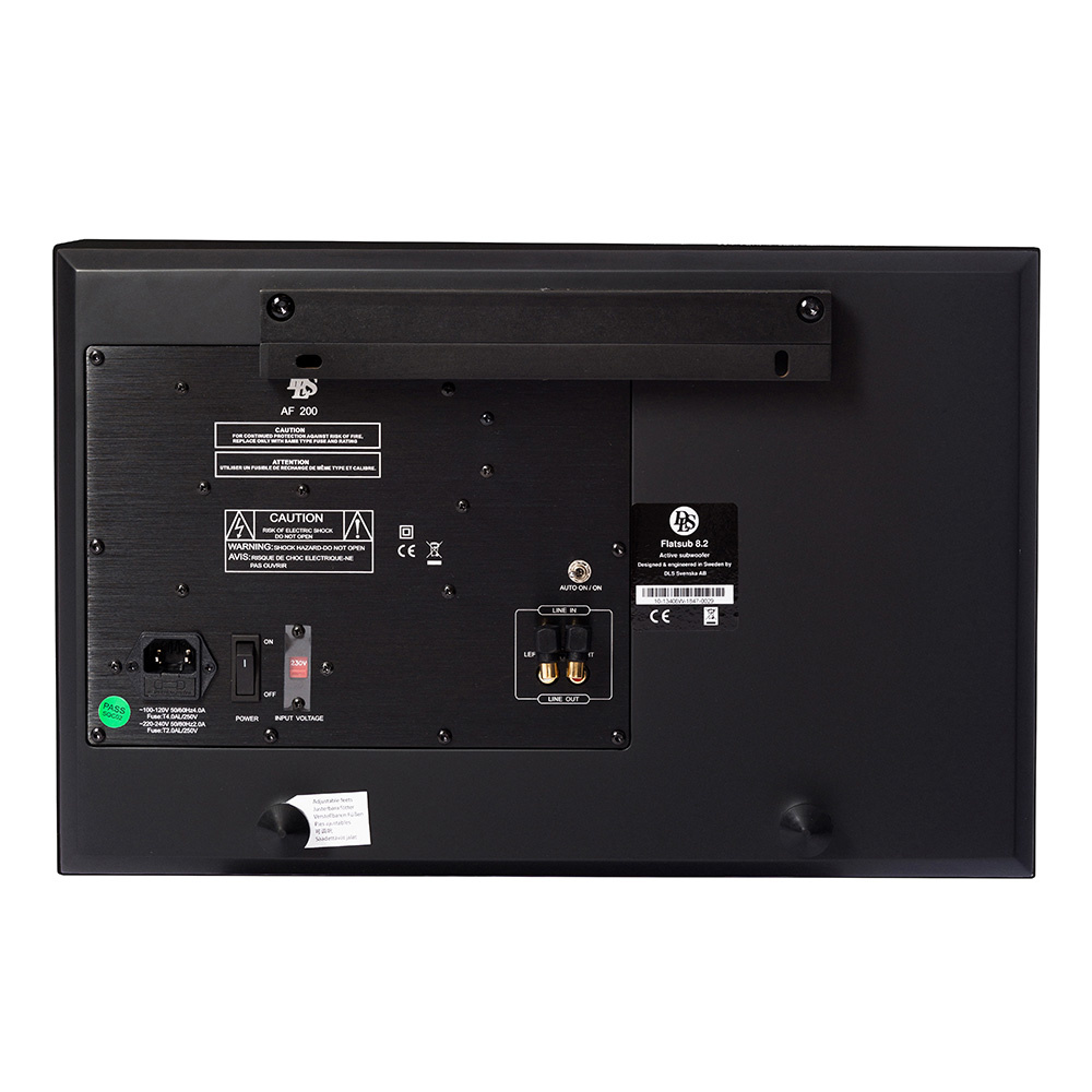 DLS Flatsub 8.2 wandmontierbarer Aktiv-Subwoofer, Mattschwarz