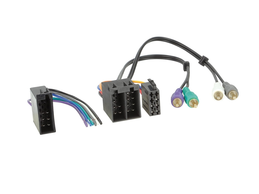 Aktiver Systemadapter VW ISO/10Pin ISO>Cinch/Kabel