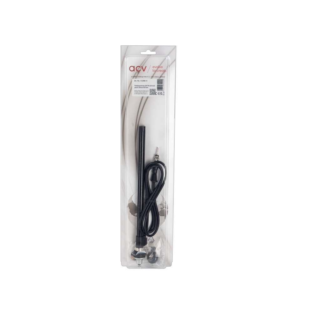 Teleskopantenne AM/FM universal, schwarz Ø29 mm