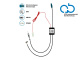 Antennensplitter AM/FM DAB+ Fakra auf DIN/SMB, passiv Antennensplitter AM/FM DAB+ Fakra auf DIN/SMB, passiv