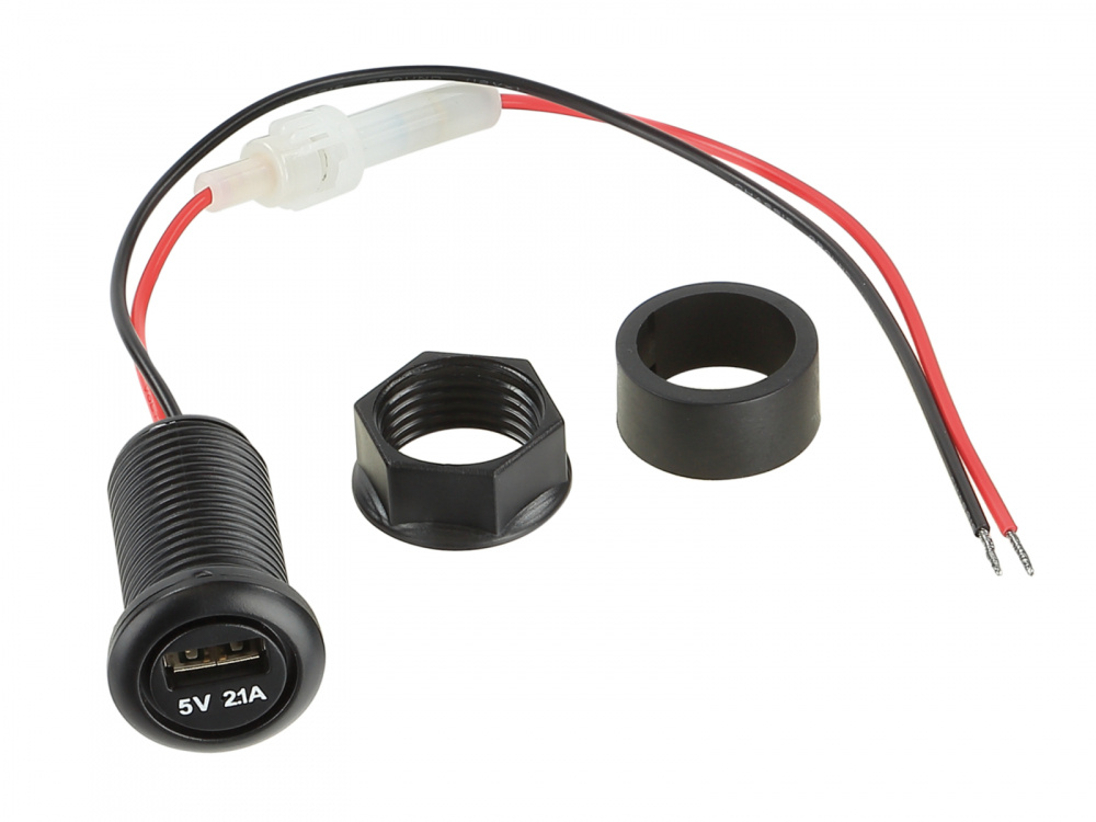USB 12V > 5V / 2.1A USB-Ladebuchse