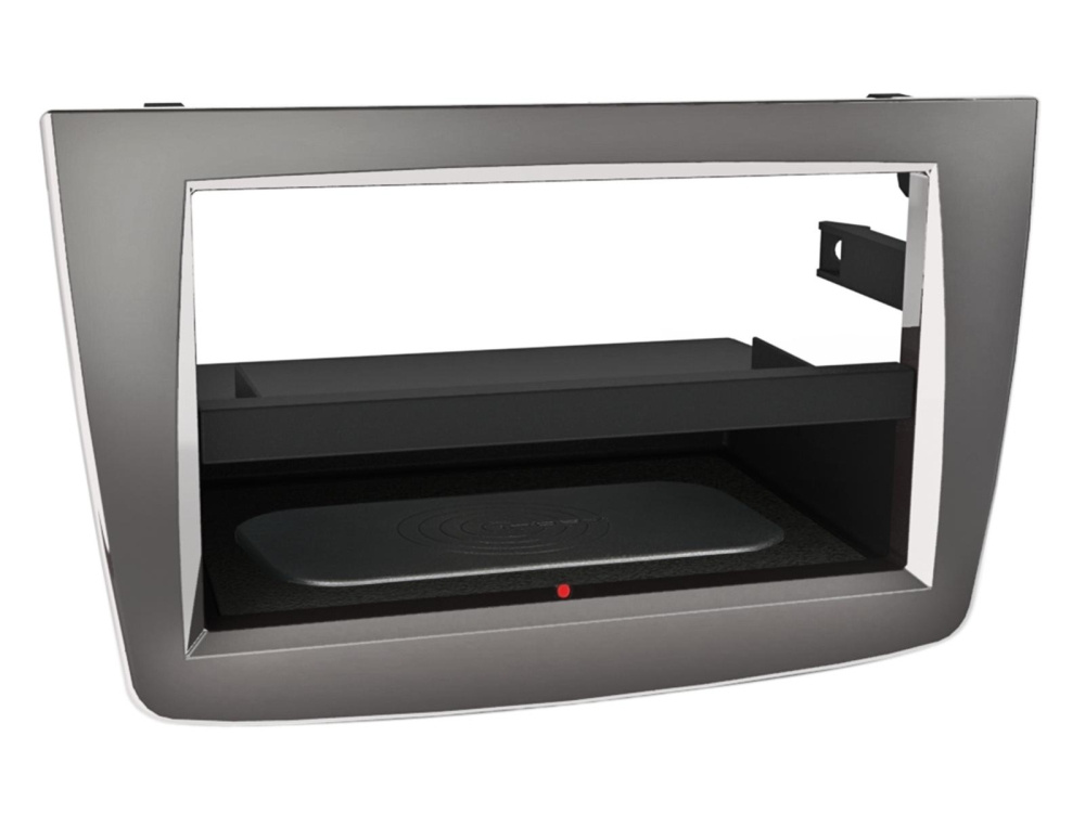 2-DIN Montagerahmen Inbay Alfa Romeo Mito, silber