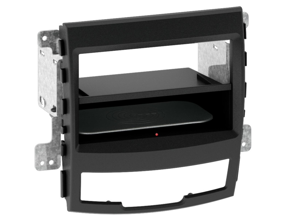 Einbaurahmen 2-DIN INBAY Ssangyong Korando, schwarz