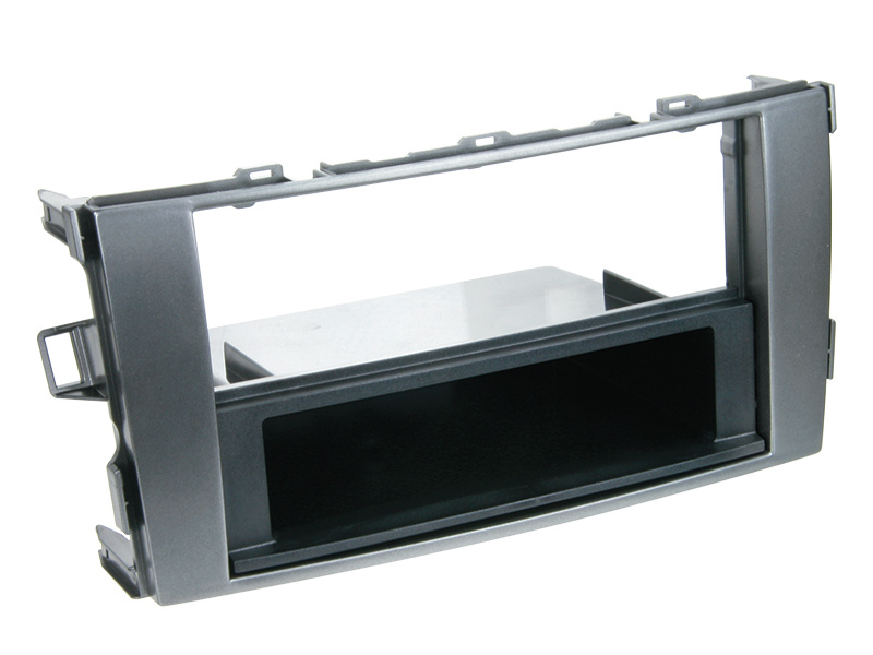 Einbaurahmen 1-DIN + Ablagefach Toyota Auris 2007- Grau
