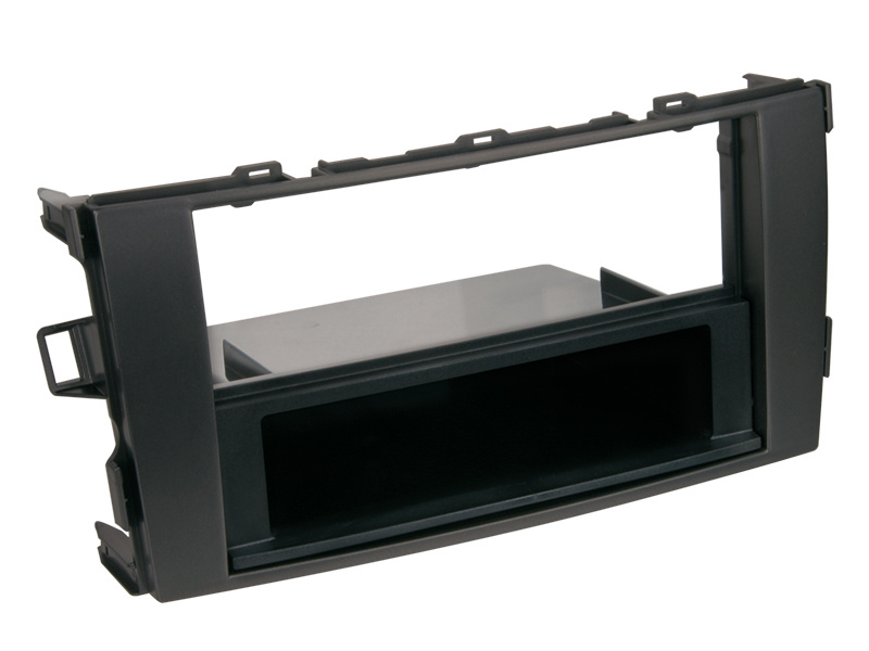 Einbaurahmen 1-DIN + Ablagefach Toyota Auris 2007- Schwarz