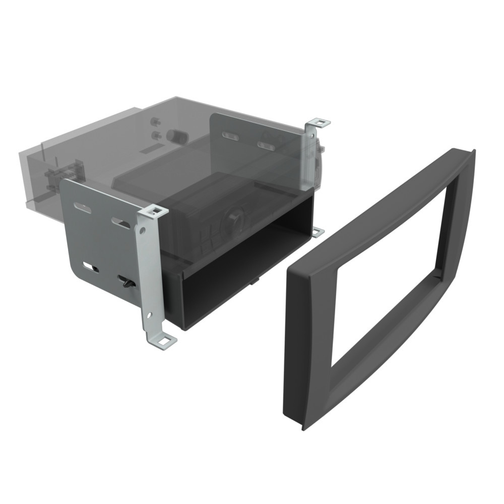 Einbaurahmen 2-DIN mit Ablagefach VW T5/Touareg