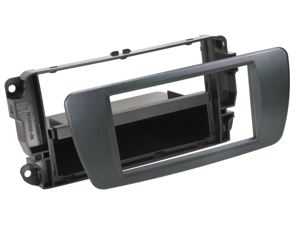 Einbaurahmen 2-DIN mit Ablagefach Seat Ibiza, Azabache Schwarz