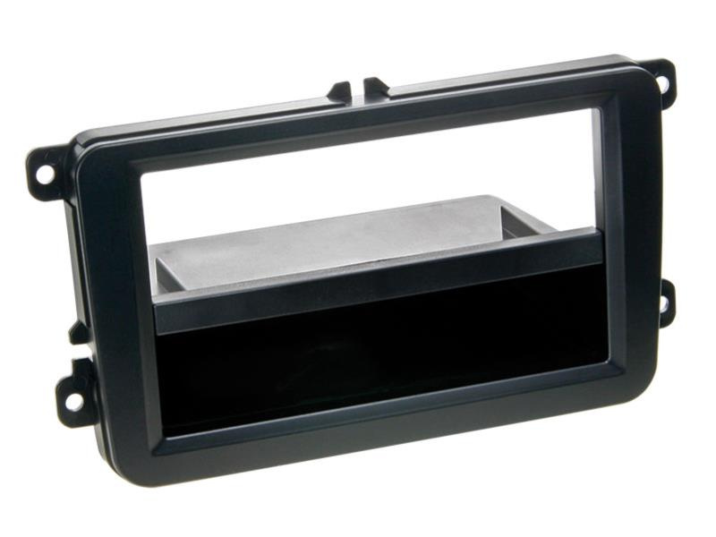 Montagerahmen Einzeldin VW Golf V, Passat, Touran, Polo, Gummifinish