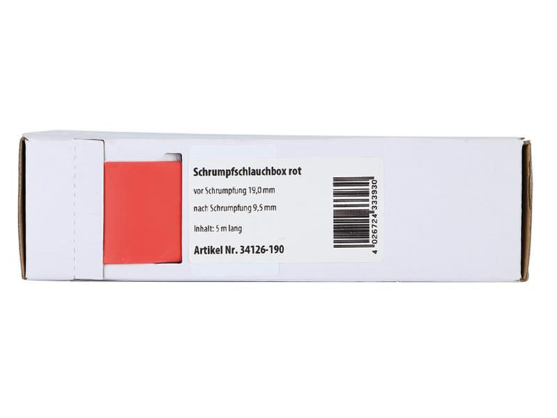 Roter Schrumpfschlauch 19 mm - 9.5 mm, Meterware
