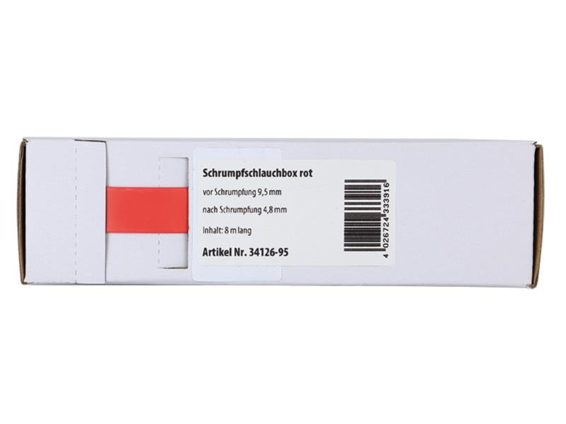 Roter Schrumpfschlauch 9.5 mm - 4.8 mm, Meterware