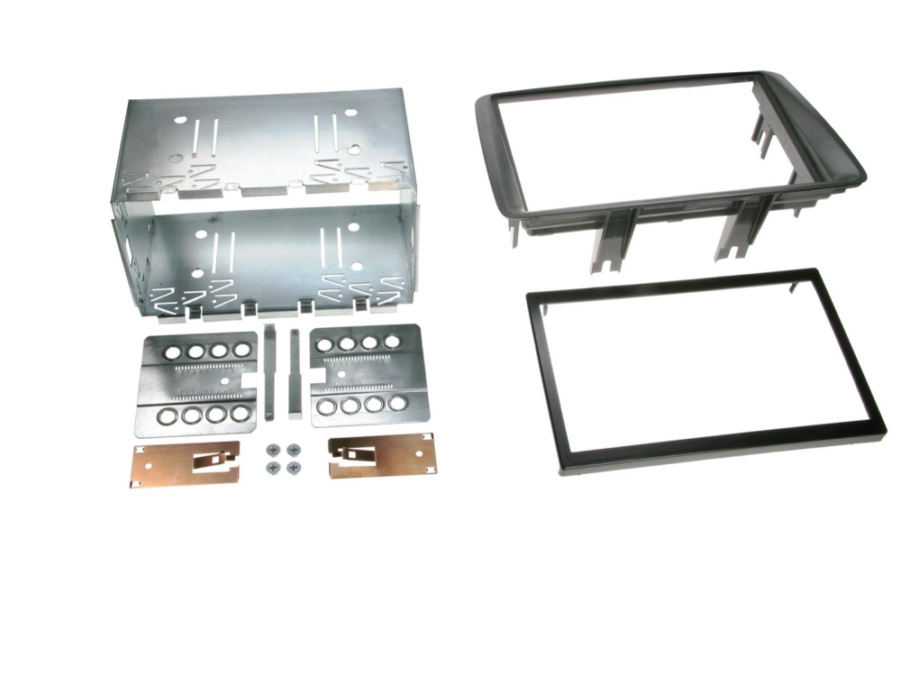 Einbaurahmen 2-DIN Fiat Panda, grau