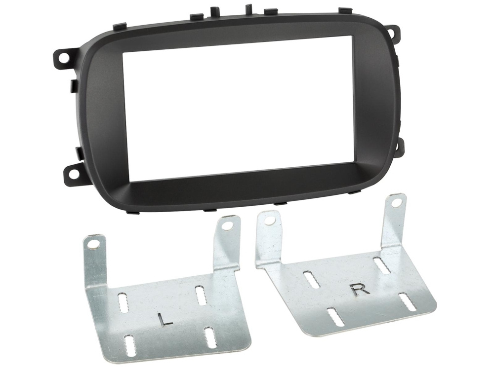 Einbaurahmen 2-DIN Fiat 500X, schwarz