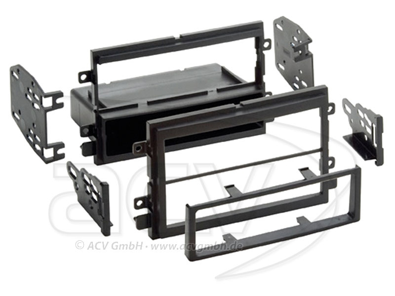 Einbaurahmen Ford Mustang, F150 1/2-DIN 2004- schwarz