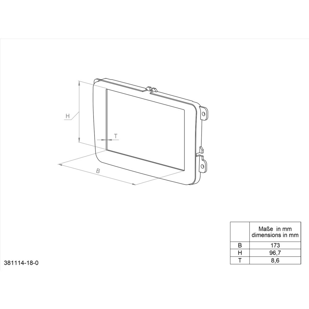 Einbaurahmen Ford Mustang, F150 1/2-DIN 2004- schwarz