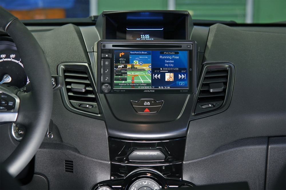 Einbaurahmen 2-DIN Ford Fiesta, schwarz