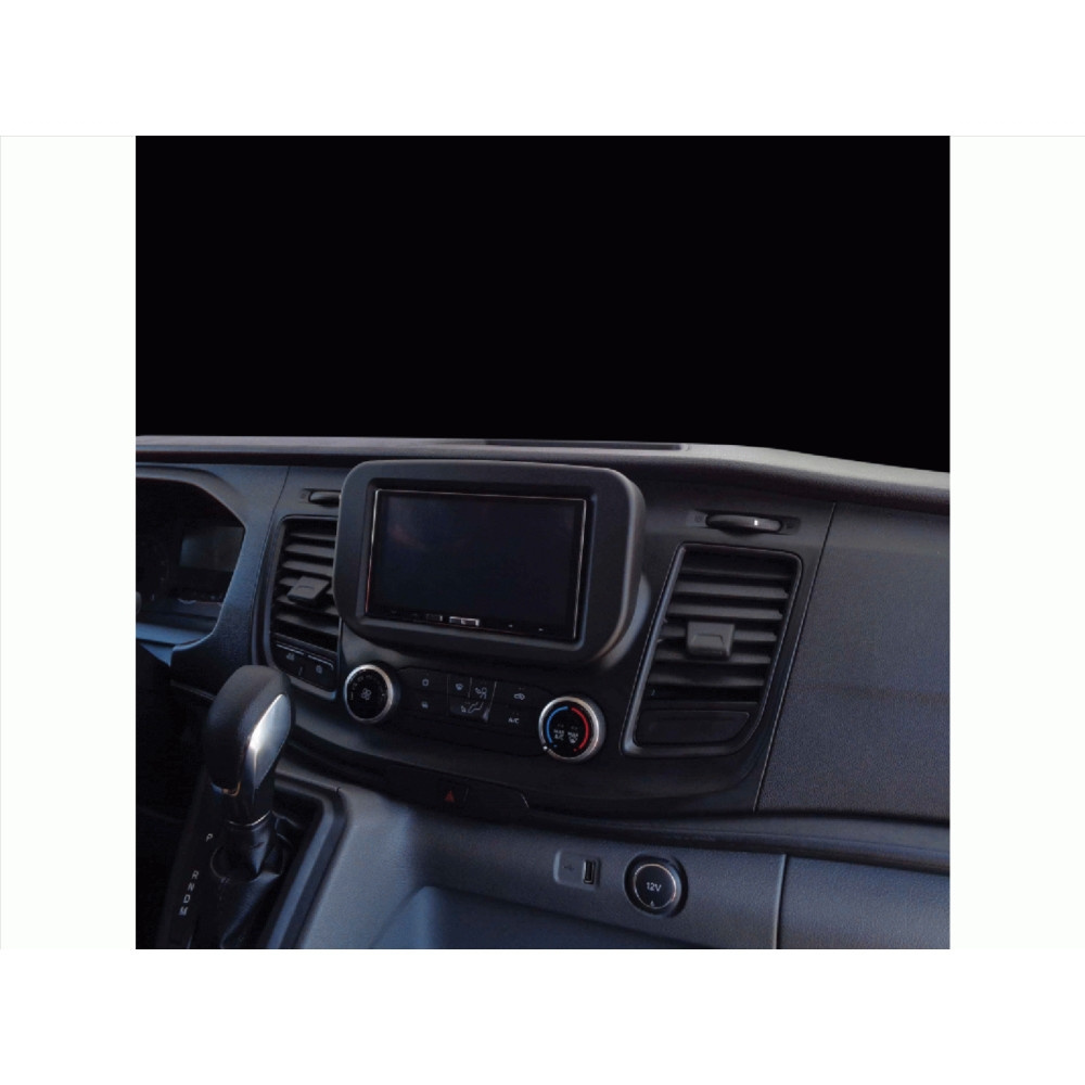 Einbaurahmen 2-DIN Ford Transit, matt schwarz