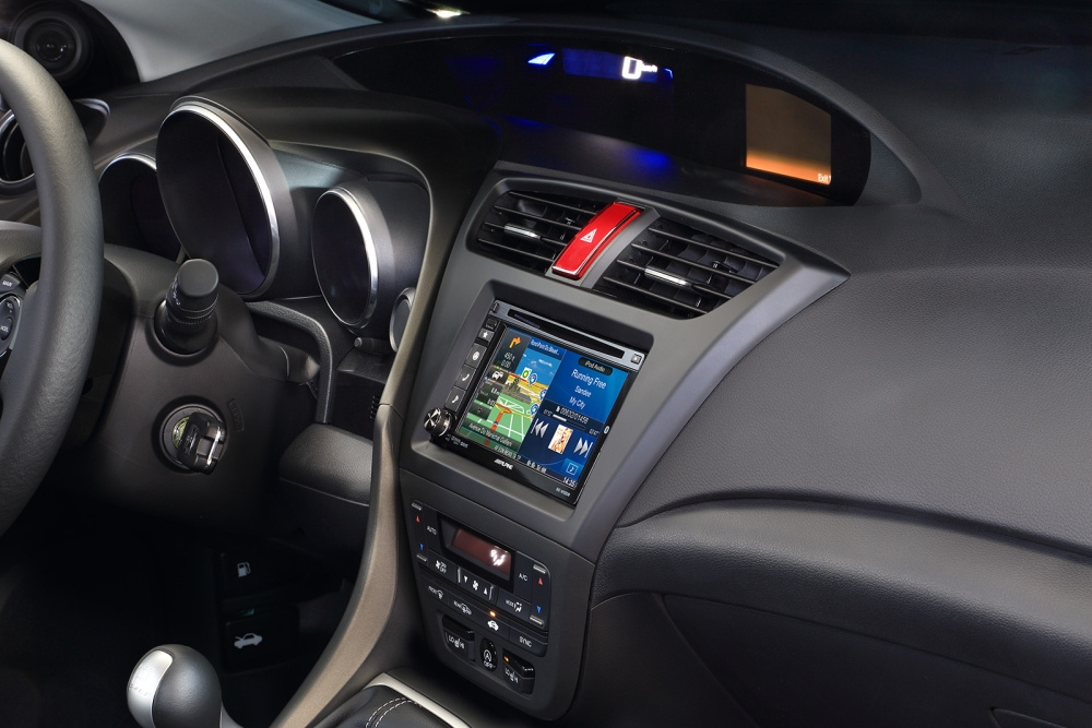 Einbaurahmen 2-DIN Honda Civic, schwarz