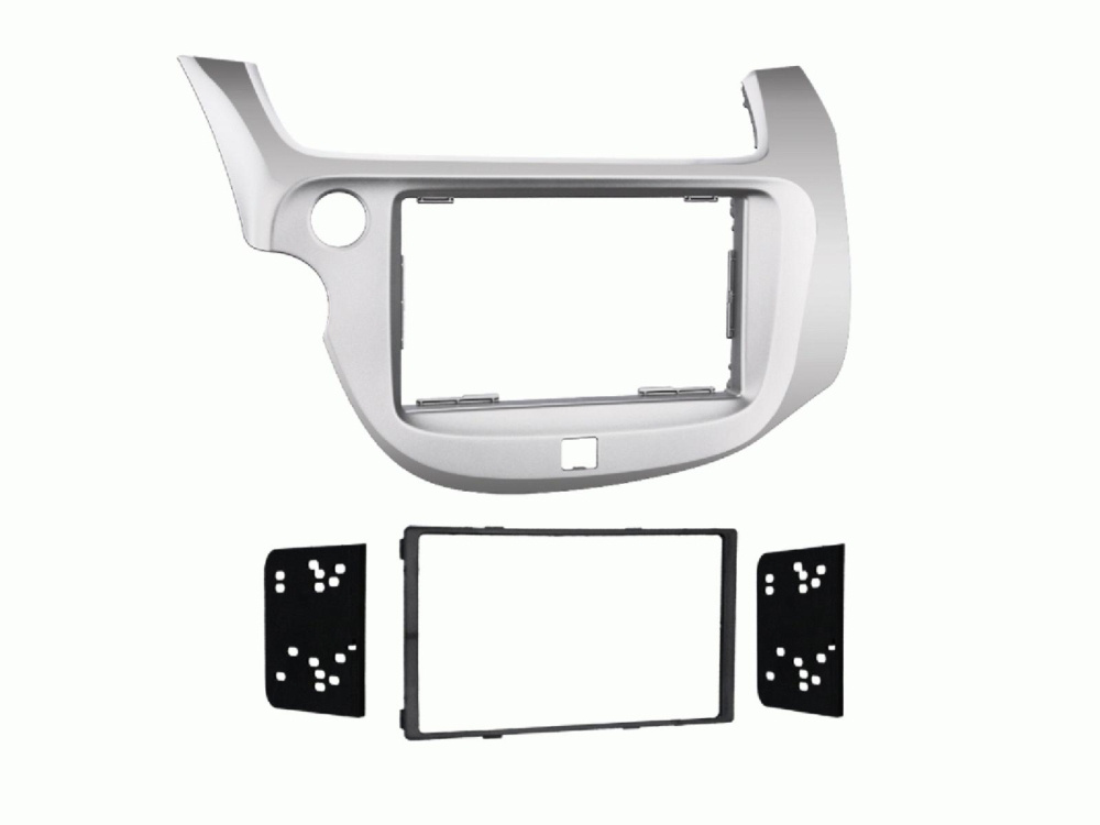 Einbaurahmen 2-DIN Honda Fit/Jazz, silber