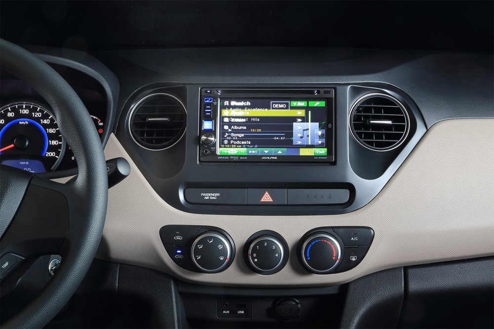 Einbaurahmen 2-DIN Hyundai i10, schwarz