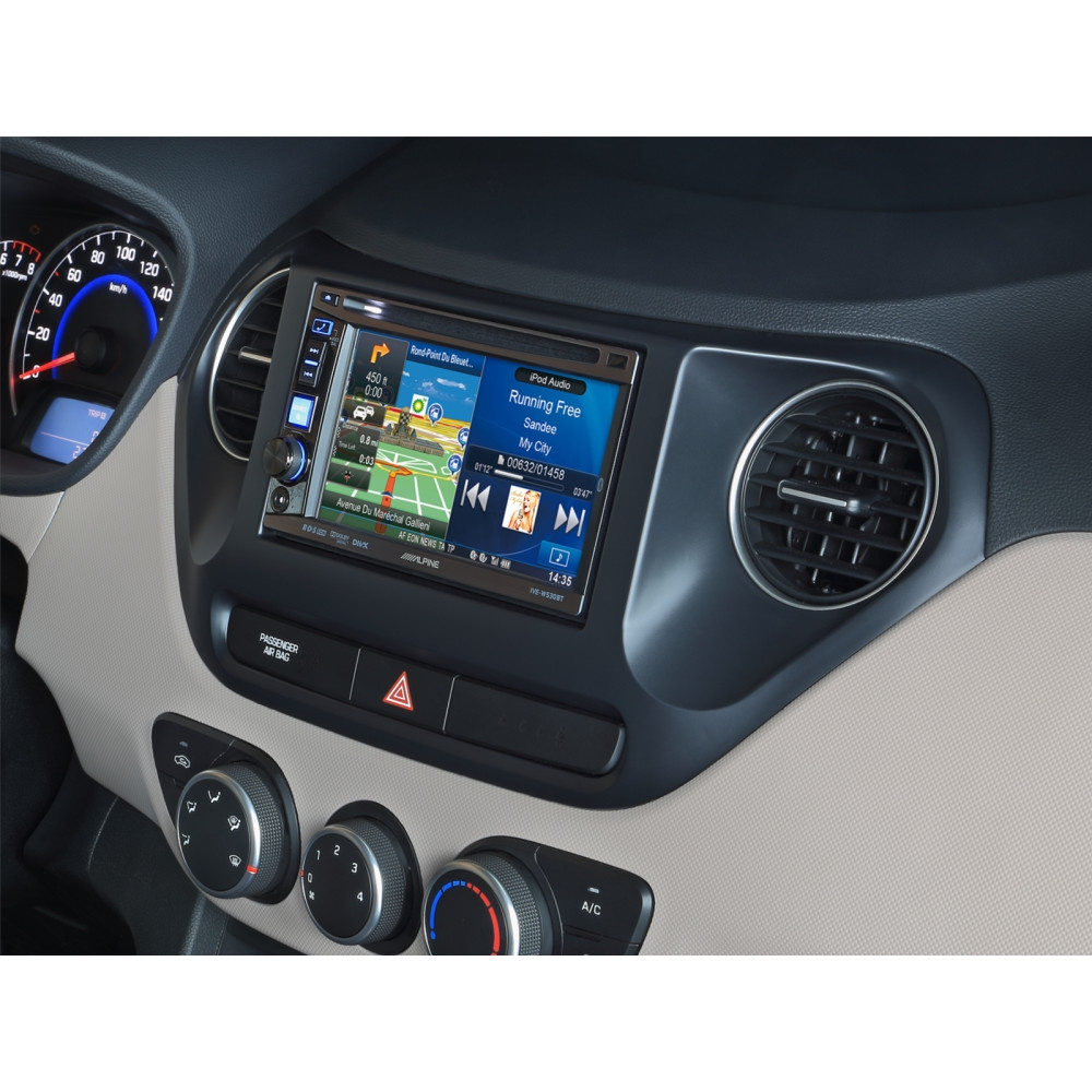 Einbaurahmen 2-DIN Hyundai i10, schwarz