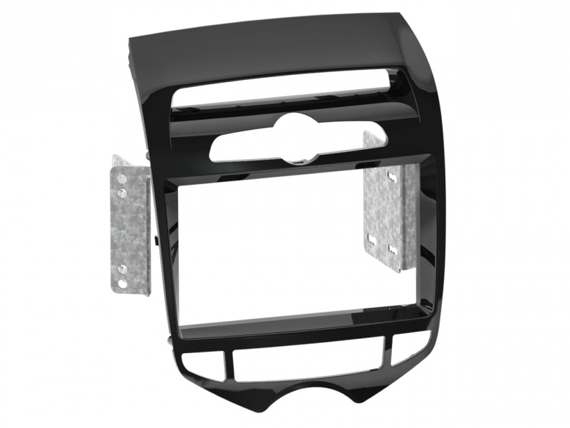 Einbaurahmen 2-DIN Hyundai ix20 2010- mit Klimaautomatik, Klavierlack