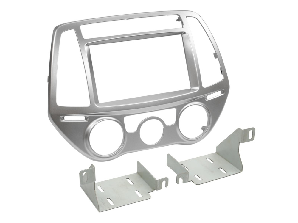 Einbaurahmen 2-DIN Hyundai i20, silber