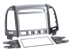 Einbaurahmen 2-DIN Hyundai Santa Fe, silber/schwarz Einbaurahmen 2-DIN Hyundai Santa Fe, silber/schwarz