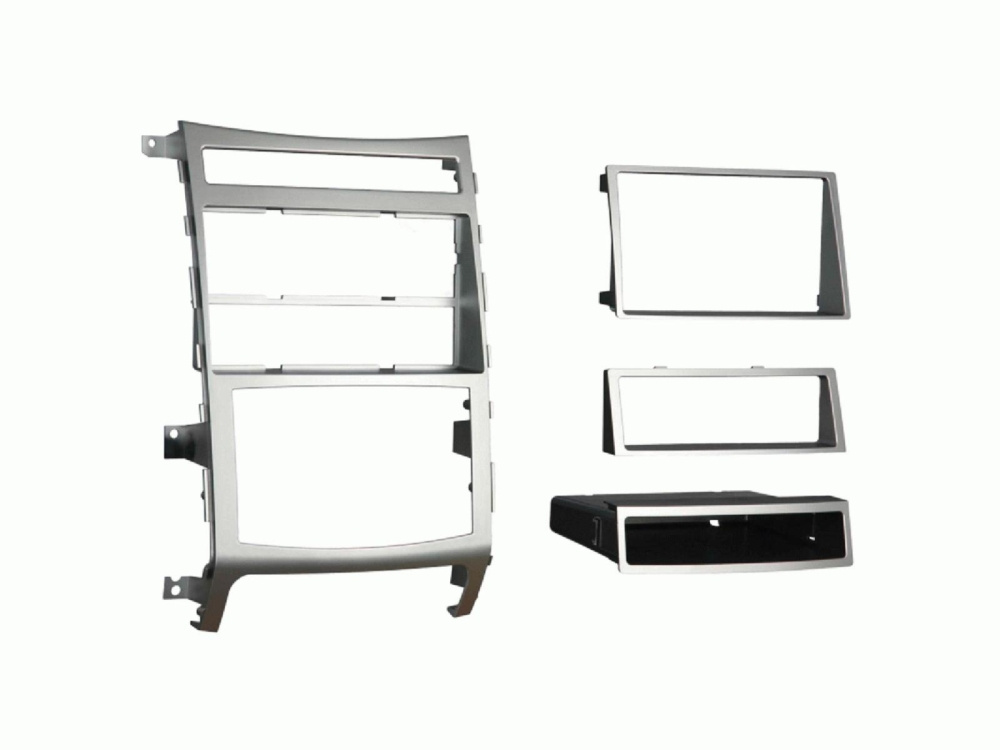 Einbaurahmen 2-DIN mit Ablagefach Hyundai Veracruz/ix55 silber
