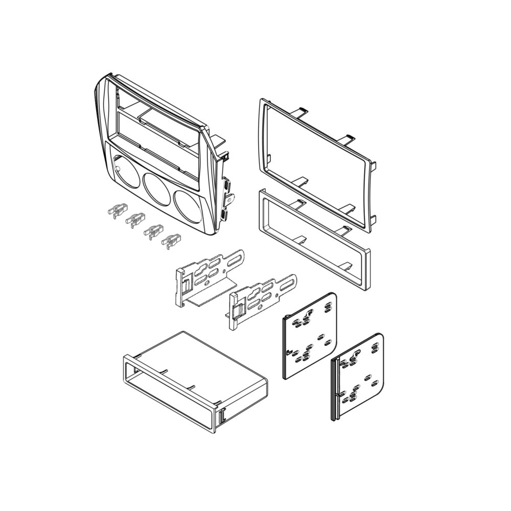 Einbaurahmen 1-DIN/2-DIN MX5 2009-