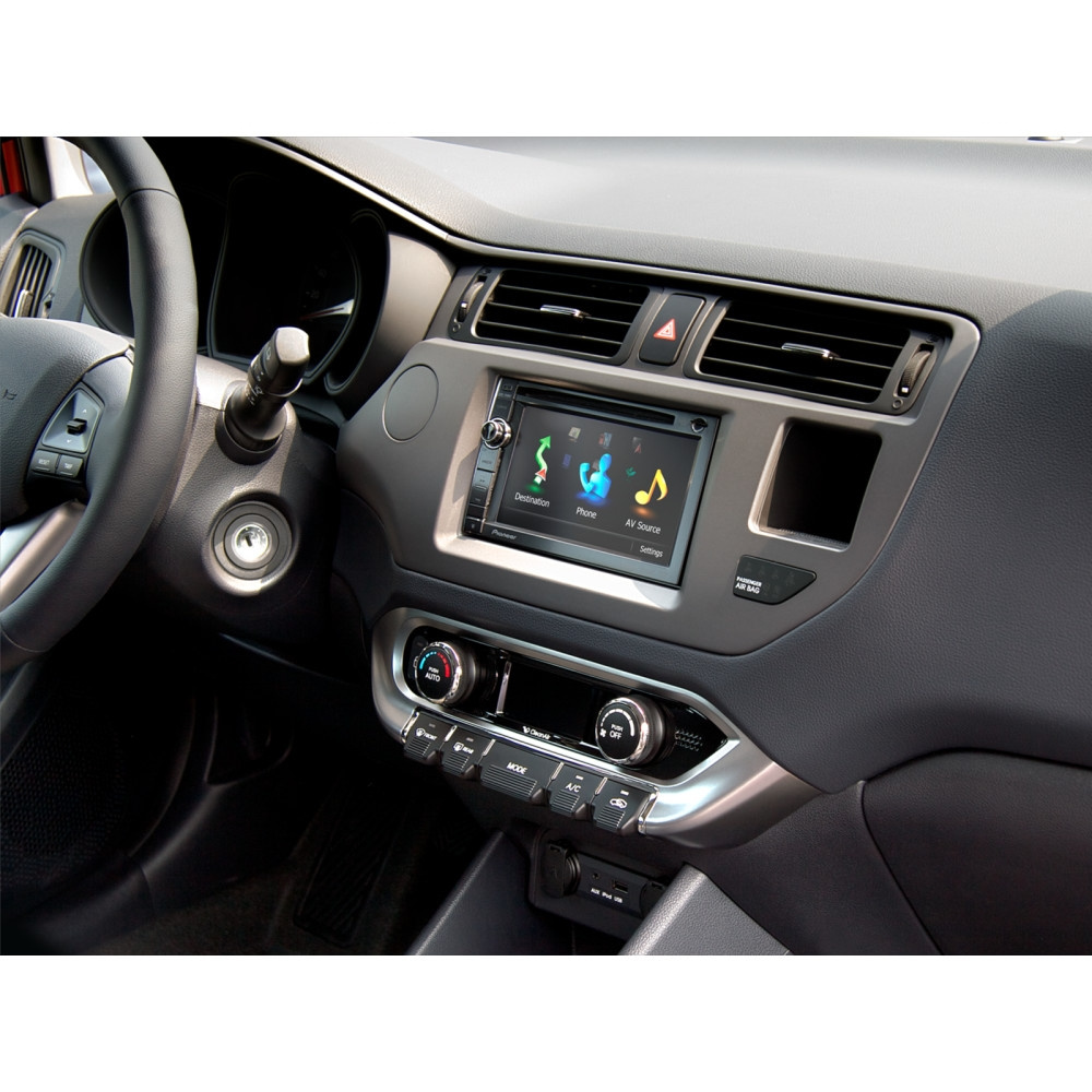 Einbaurahmen 2-DIN Kia Rio 11- anthrazit
