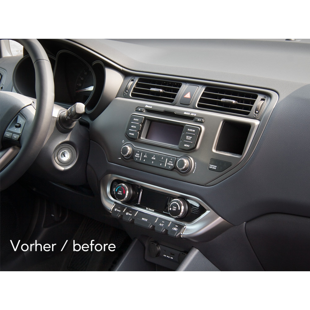 Einbaurahmen 2-DIN Kia Rio 11- anthrazit