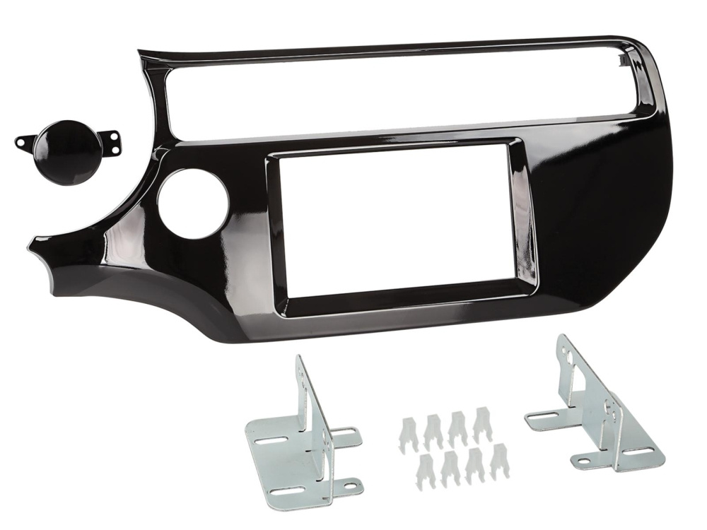 Einbaurahmen 2-DIN Kia Rio, piano black
