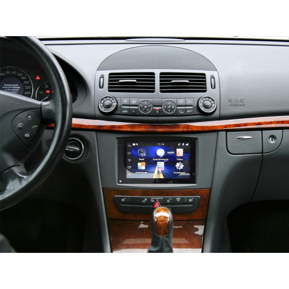 Einbaurahmen 2-DIN Mercedes E-Klasse W211 02-