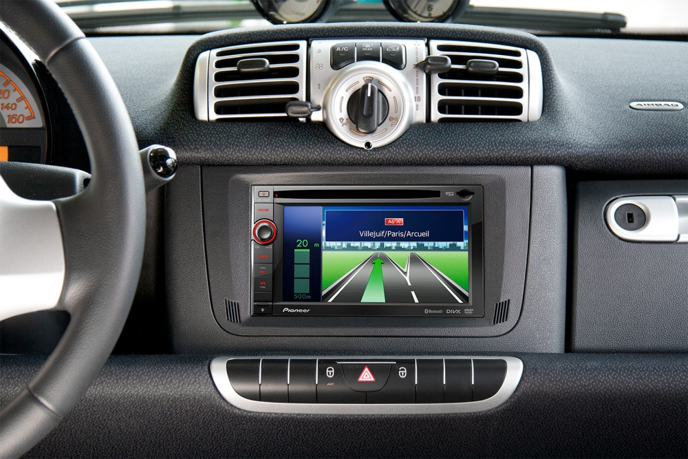 Einbaurahmen 2-DIN Smart ForTwo 2010-2015, schwarz