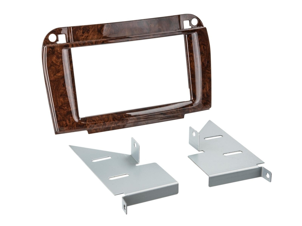Einbaurahmen 2-DIN Mercedes CL/S-Klasse, root wood