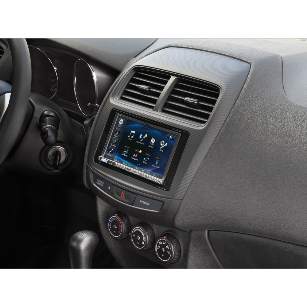 Einbaurahmen 2-DIN Mitsubishi ASX 2015- piano schwarz