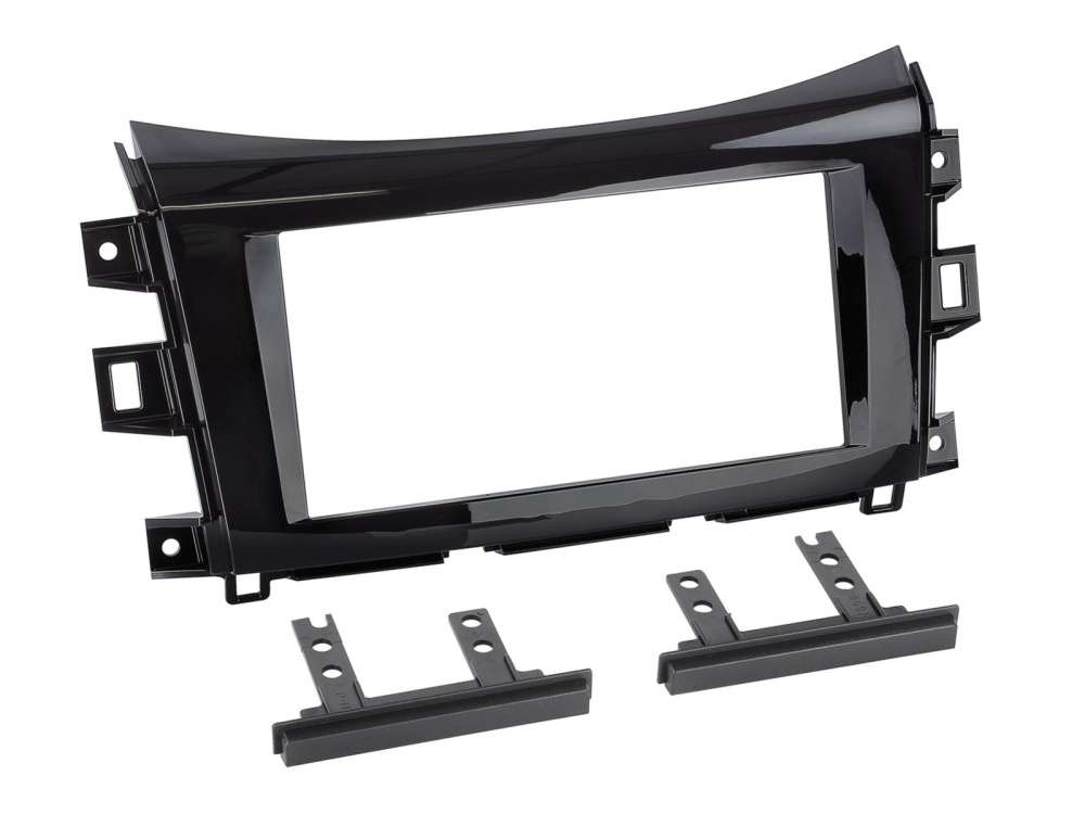 Einbaurahmen 2-DIN Nissan/Renault, piano black