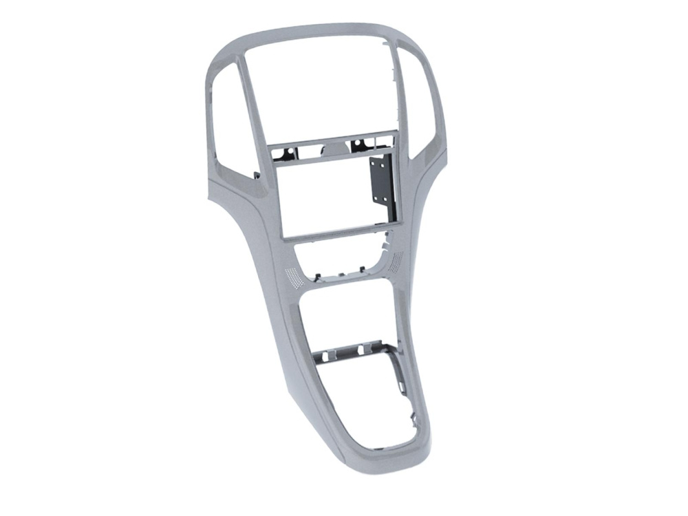 Einbaurahmen 2-DIN Opel Astra J, platin silver