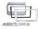 Einbaurahmen 2-DIN Opel matt chrom Einbaurahmen 2-DIN Opel matt chrom