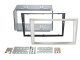 Einbaurahmen 2-DIN Opel satin-stone Einbaurahmen 2-DIN Opel satin-stone