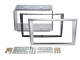 Einbaurahmen 2-DIN Opel Corsa C, aluminium Einbaurahmen 2-DIN Opel Corsa C, aluminium