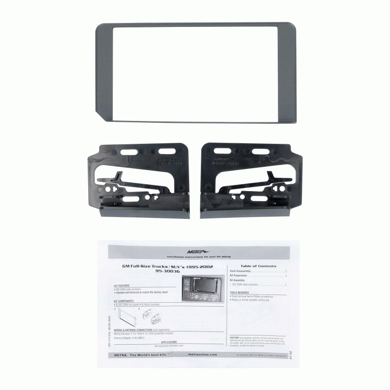 ACV Einbaurahmen 2-DIN Cadillac/Chevrolet/GMC